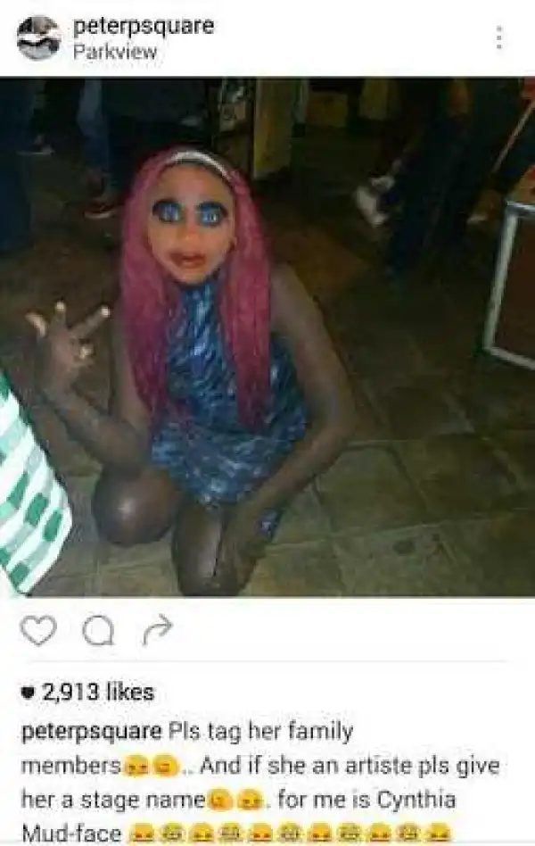 Is Peter Okoye throwing shade at Cynthia Morgan?
